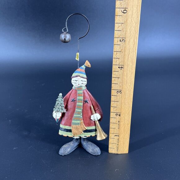 Williraye Studios 5" Folk Art Christmas Sweater Cat Ornament Tree Horn - Picture 11 of 13